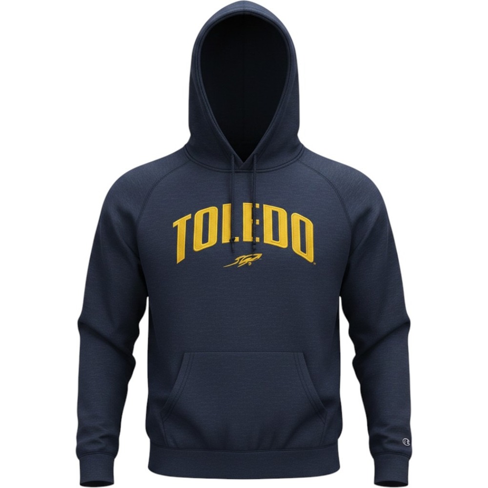 Champion Hoodie Mens XL Navy Blue Good Toledo Rockets Athletic Sweatshirt
